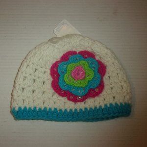 Claire's Club Knit Hat w/Sequin Flower